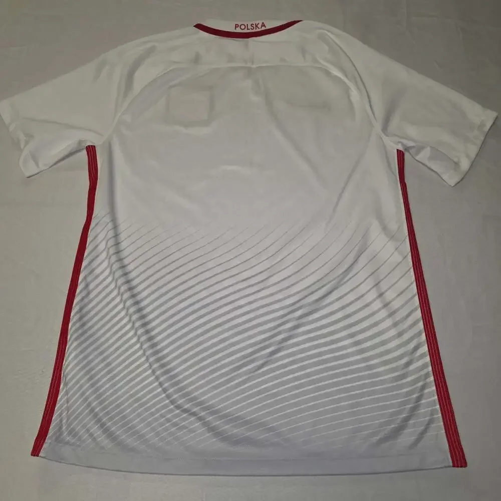 Nike 2016-2018 Poland National Team Home Soccer Jersey White Medium